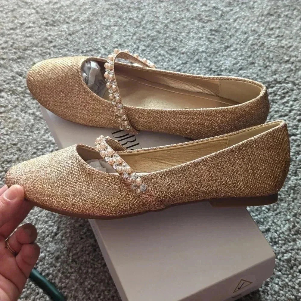 Dream pairs kids Rose Gold glitter Shoes - Picture 3 of 10